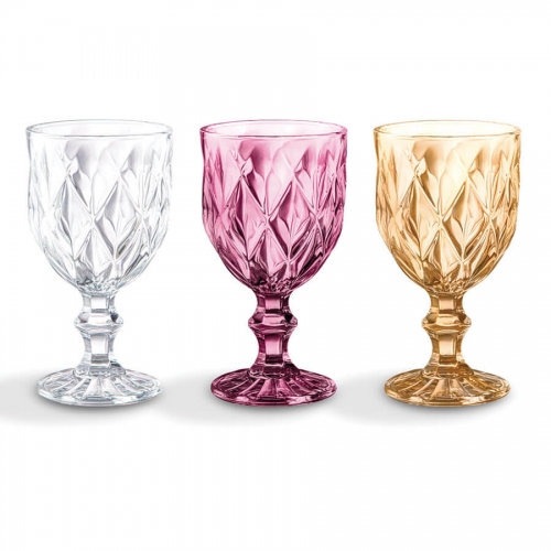 Taça de vidro diamante